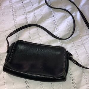 Vintage Coach Black Leather Bag Crossbody Mimosa 9138 Y2K Small Purse